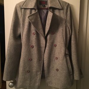 L.e.i Grey Wool Peacoat
